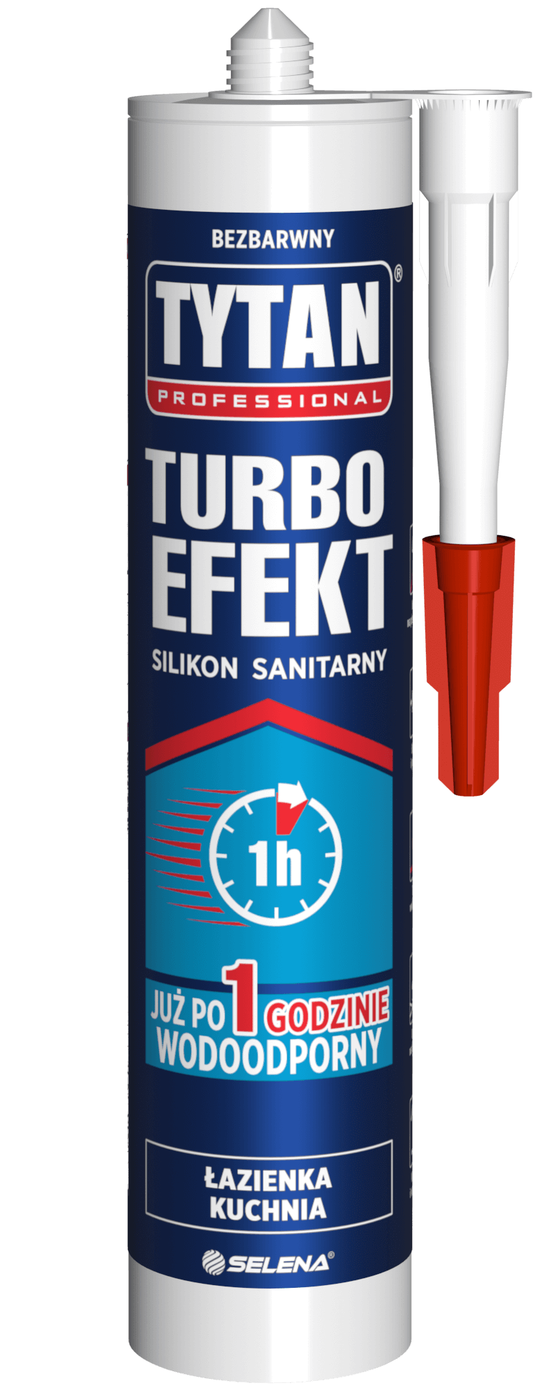 TYTAN PROFESSIONAL Silikon Sanitarny Turbo Efekt 280 ml transparentny