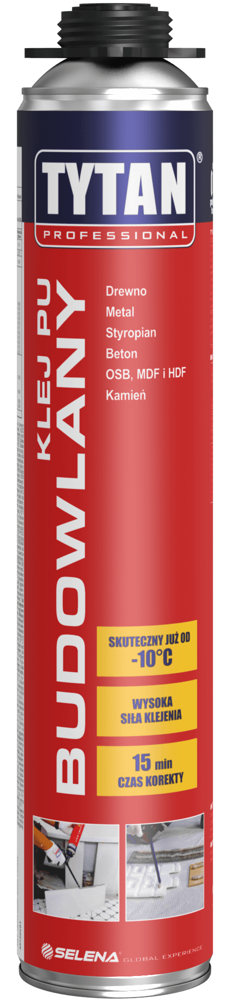TYTAN PROFESSIONAL Klej PU Budowlany w Wersji Pistoletowej 750 ml szary