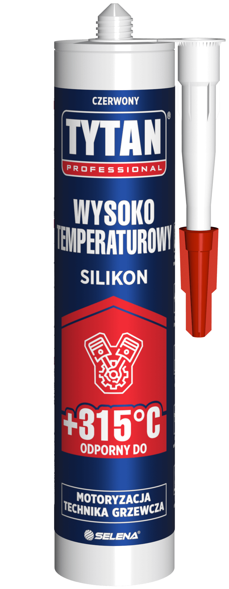 TYTAN PROFESSIONAL Silikon Wysokotemperaturowy 280 ml czerwony